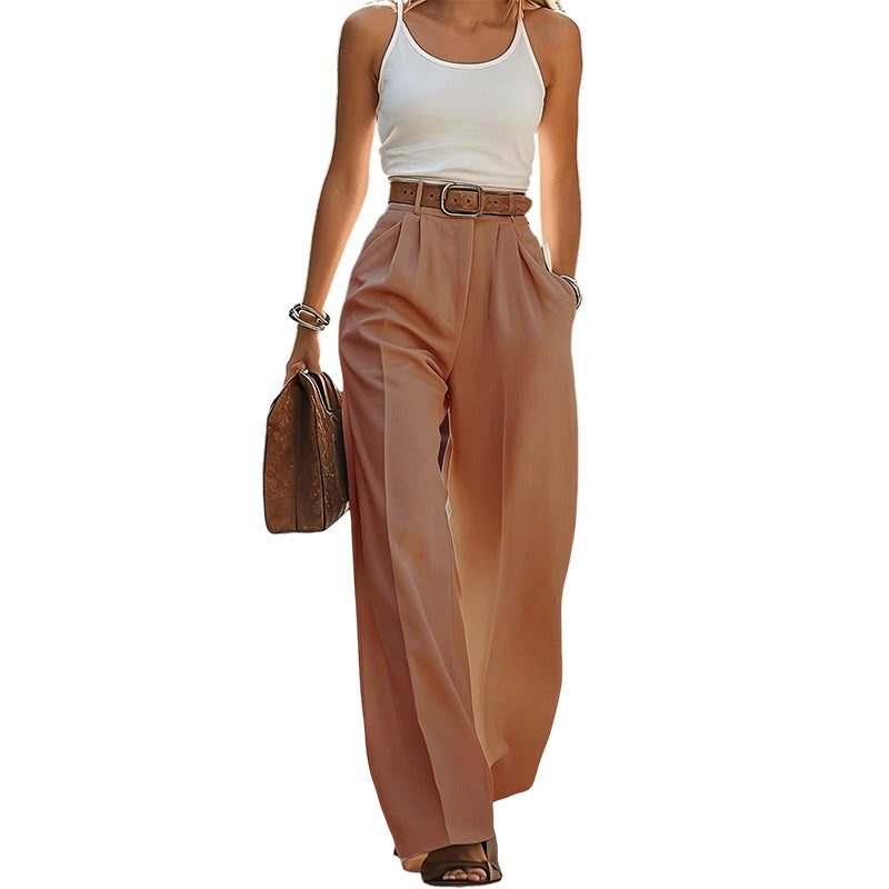 Elegant Commuter Pleated Trousers