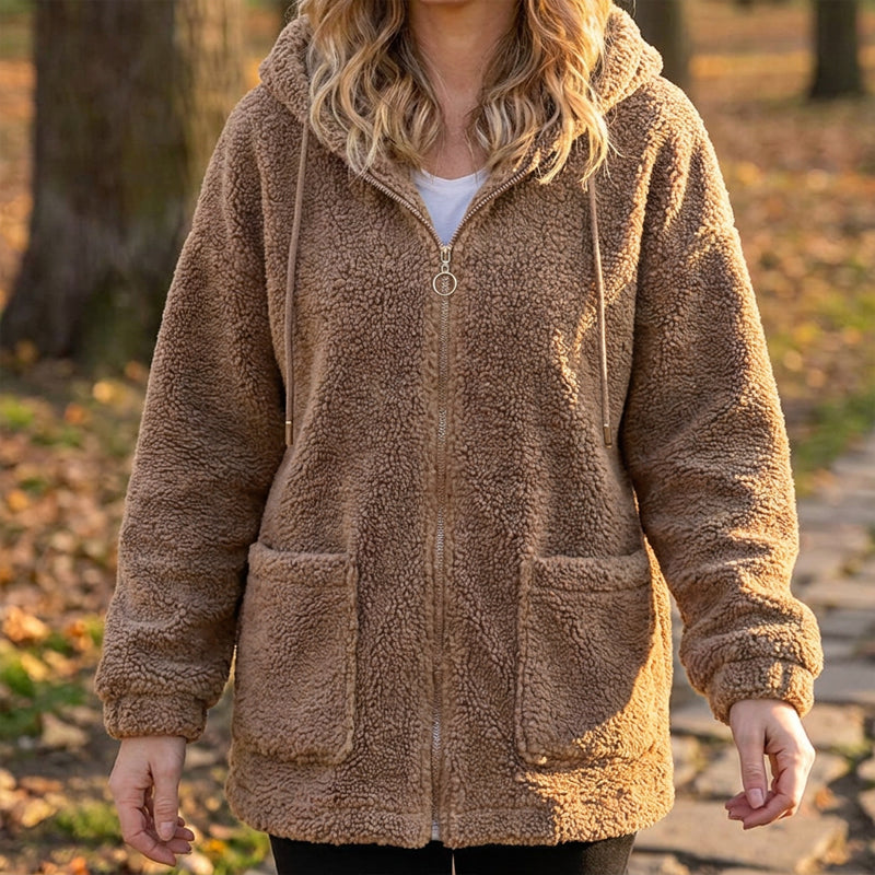 Women's Loose Sherpa Hoodie Sweatshirt