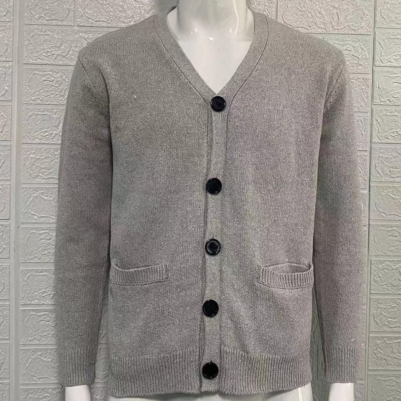 Men's Casual V-Neck Knit Cardigan