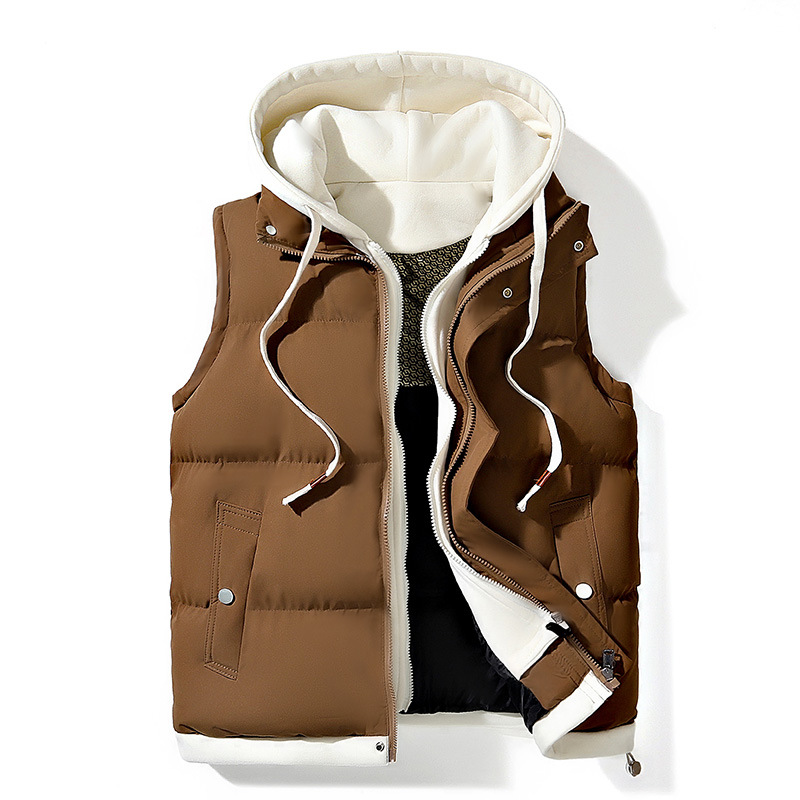 Thickened Hooded Winter Puffer Vest