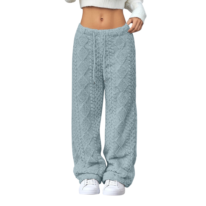 Thickened Warm Straight-Leg Pants