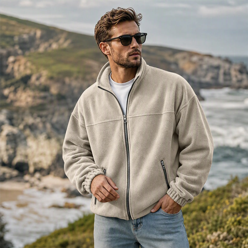 Men's Casual Stand Collar Warm Jacket