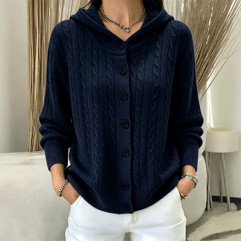 Women's Cable Knit Hooded Cardigan Sweater โจ๐๐ถ๐บ 2 ๐ข๐ฏ๐ฅ ๐จ๐ฆ๐ต ๐ข๐ฏ ๐ฆ๐น๐ต๐ณ๐ข 8% ๐ฅ๐ช๐ด๐ค๐ฐ๐ถ๐ฏ๐ต