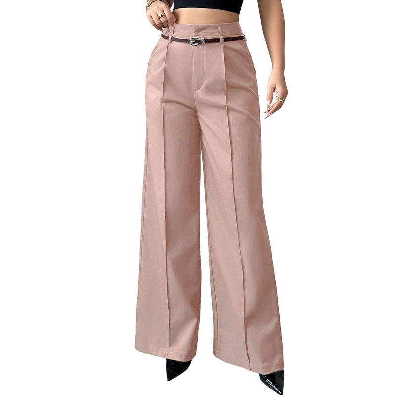 Women's Elegant High-Waisted Suit Pants