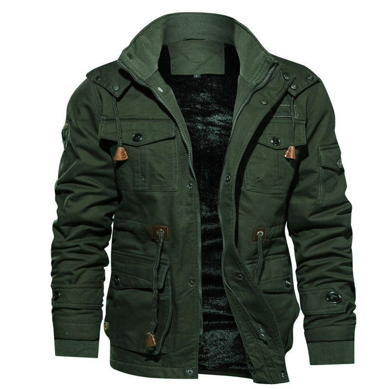 Men's Winter Thermal Detachable Hooded Jacket