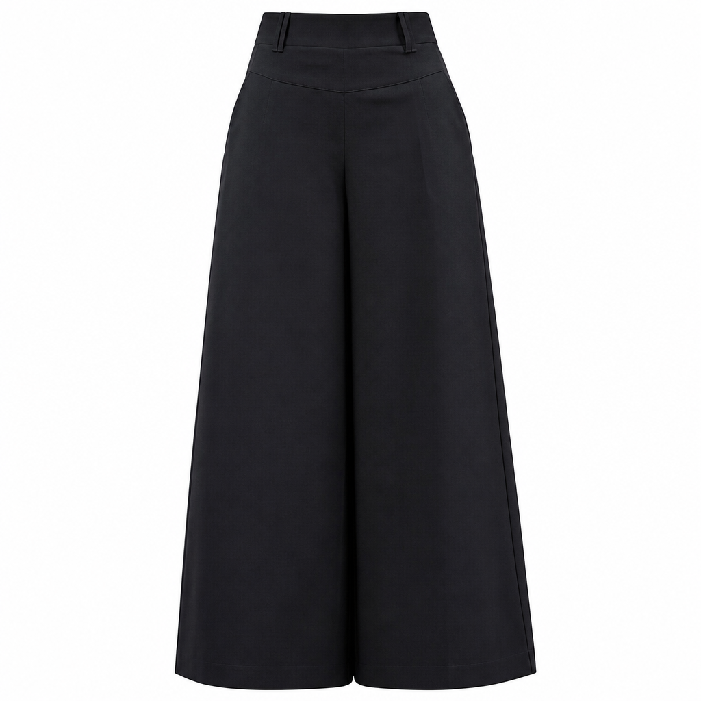 ✨ Polished Comfort | Women's High-Waisted Tailored Wide-Leg Pants with Flowy Drape