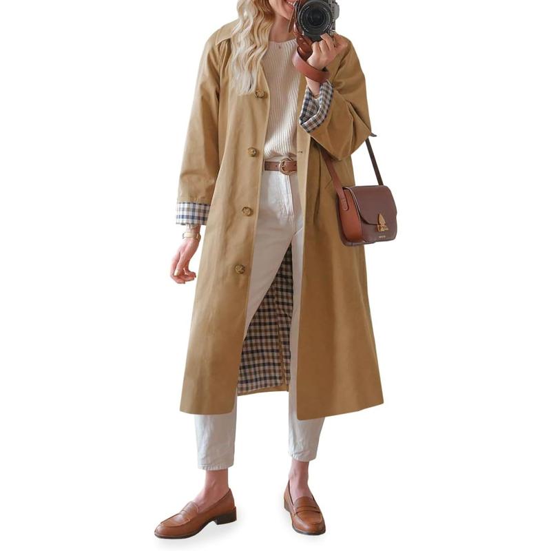 ๐ LAST DAY PROMOTION - 50%OFF ๐ Women's shirt-collar single-breasted trench coat