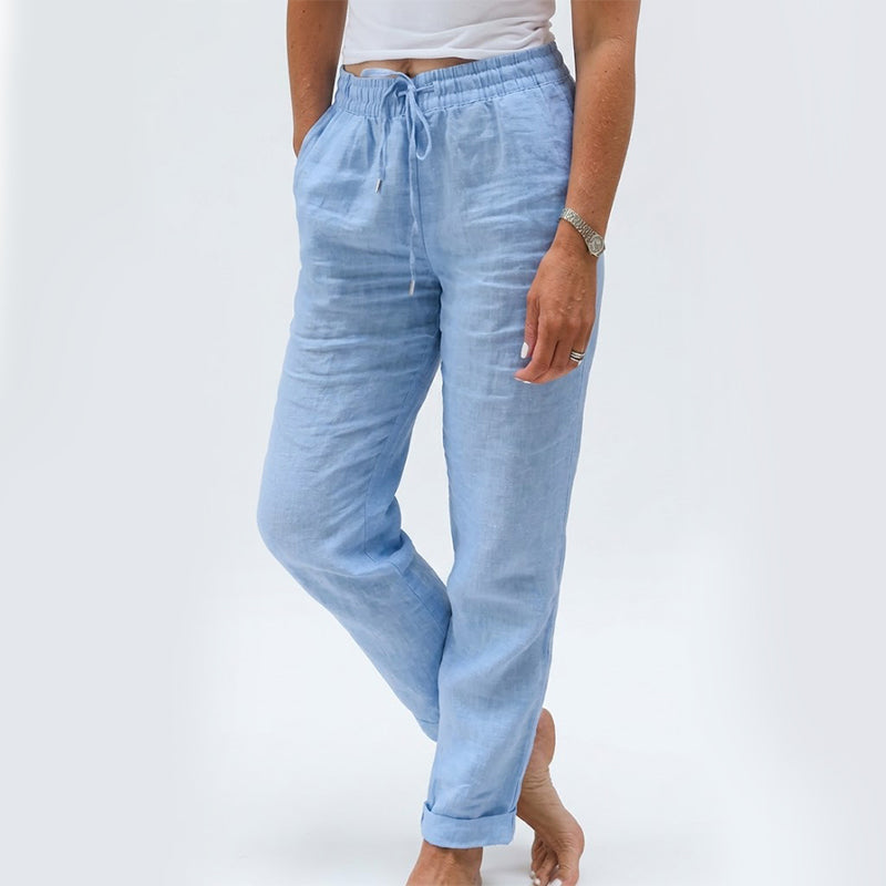 🌸New arrival 50% OFF!🏖️Women's Elastic Waist Cotton Linen Casual Pants