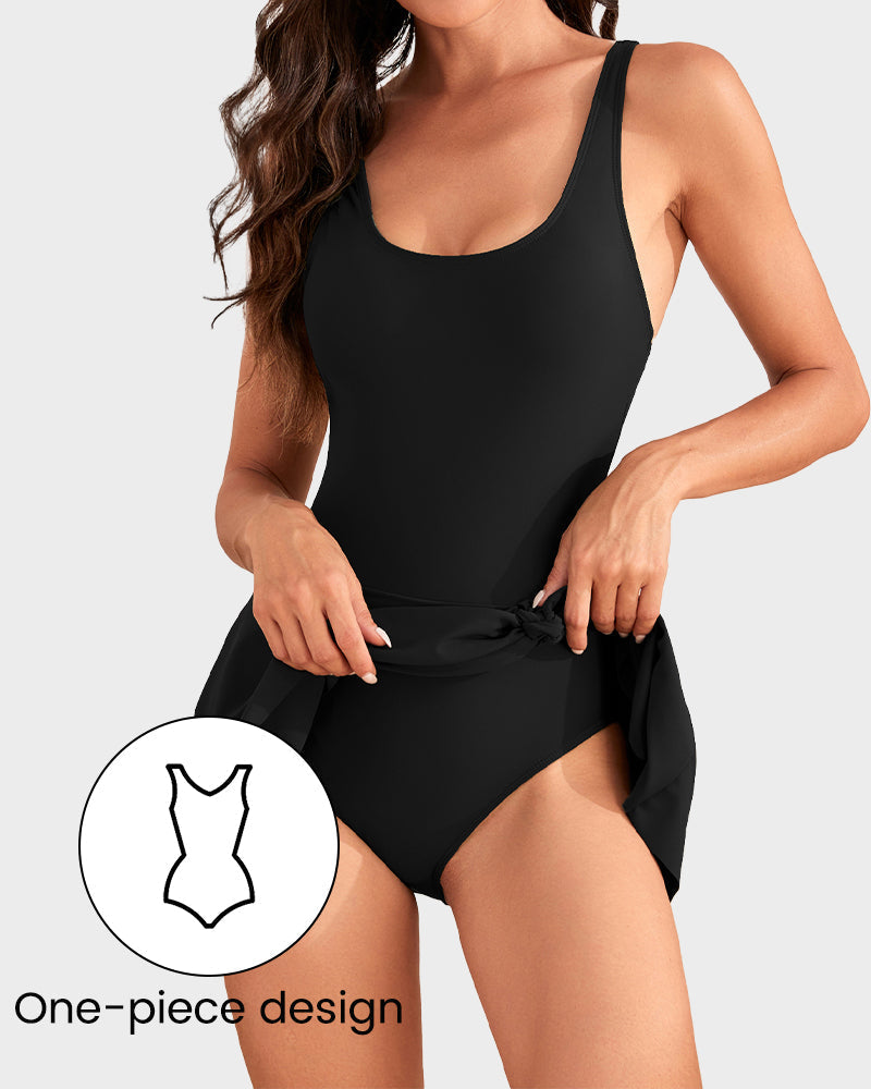 👙💃Women's One Piece Tummy Control Tie Knot Swimsuit