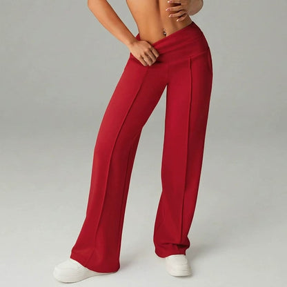 🧘‍♀️Women's High Waist Wide Leg Pants – Soft stretch fabric, gentle tummy control! Flattering fit for every shape. Easy pull-on, no tricky buttons.