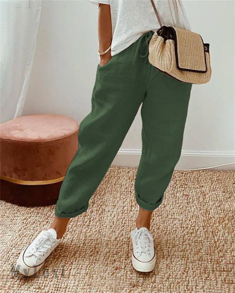 👖 50% OFF NOW ! ⚡ Casual Cotton and Linen Pants for Women – Skin-friendly Breathable, Loose Fit & All-match Daily Wear Design ☁️