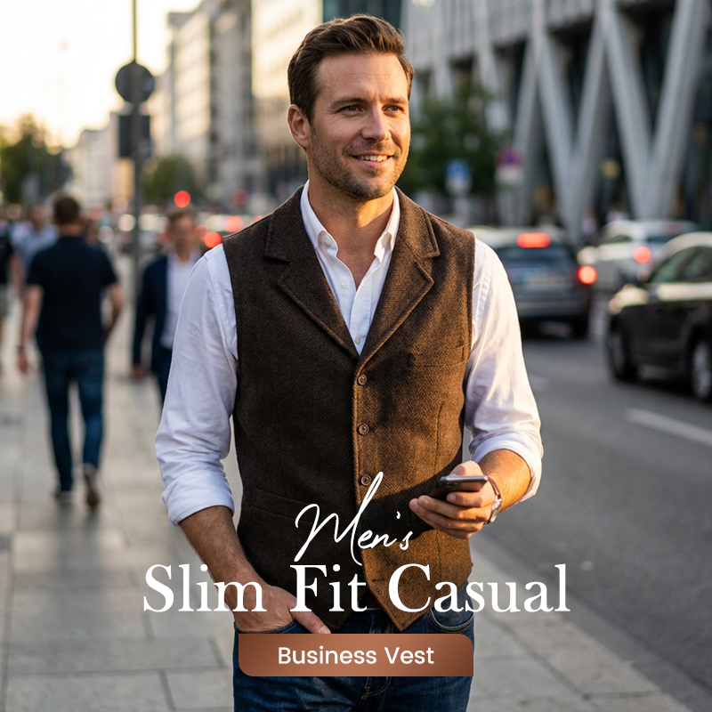 🔥2026 New Arrivals: 50% Off for a Limited Time!🔥Hot Sale Offers-Men's Slim Fit Casual Business Vest