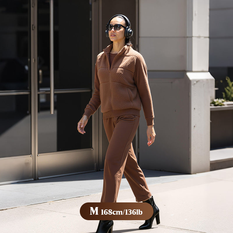 Your New Go-To Winter Outfit – 3-Piece Warm Knit Lounge Set That Keeps You Cozy, Chic & Confident All Day ❄️