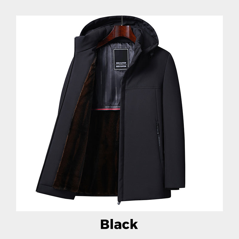 Men’s Thermal Thick Hooded Parka Coat -🧥🔥Windproof, Water-resistant, Maintains body temperature!