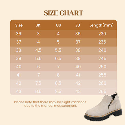 💜 Women's Round-Toe Ankle Boots with Side Zipper
