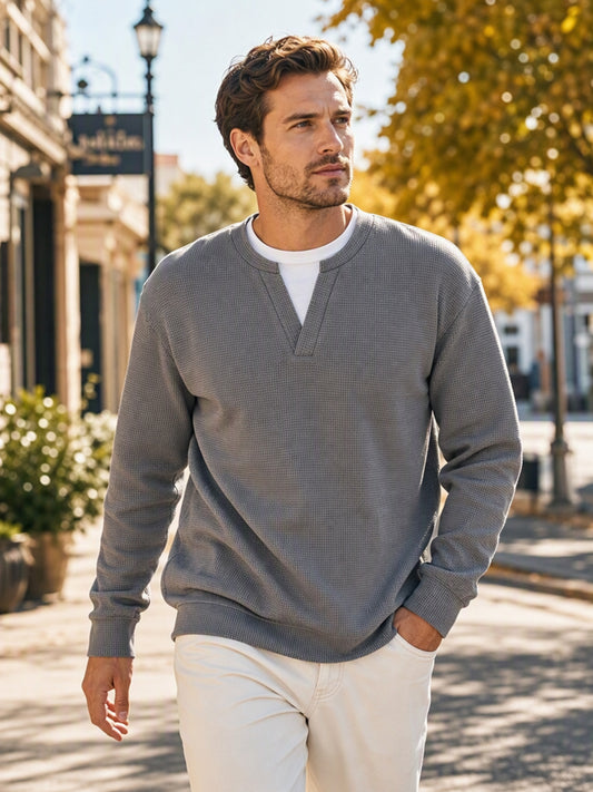 Layered Comfort Waffle Tee
