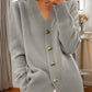 🌸Women's Casual Winter Plain Yarn Wool Yarn Buttoned Cardigan
