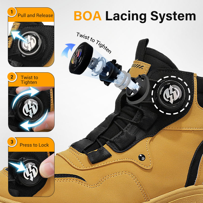 🔥60% OFF🔥Men's Outdoor Swivel Buckle Work Shoes 🔄👞 – Waterproof 💦, Anti-slip 🚶‍♂️, Comfortable , Breathable 🌬️