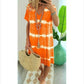 ✨Tie-Dye Striped Short Sleeve T-Shirt Dress – Soft & flowy – Perfect for summer, beach or casual days – comfortable and stylish 🌊