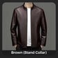 💥Men's Tough Vibe Leather Jacket – Slim Fit Design, Retro Hardware for Biker & Casual Looks