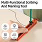 🧲 4-Sided Laser Scale Magnetic Level Scribing Tool | Multi-Purpose Aluminum Woodworking Marking Ruler