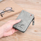 Men Wallet Zipper Genuine Leather Purse ( RFID PROTECTED )