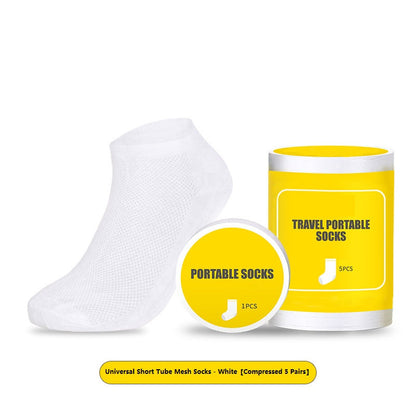 Non-Washable Portable Compressed Cotton Socks
