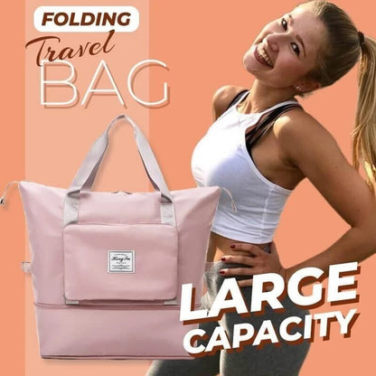 🔥Hot Sale🔥Folding Duffle Bag - Large Capacity Expandable Gym Bag with Wet Dry Pocket, Lightweight & Portable