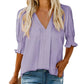✨💥Women's Elegant V-Neck Puff Sleeve Blouse