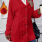 Women's Warm Diamond Pattern Hooded Jacket