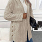 Women's Warm Diamond Pattern Hooded Jacket