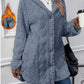 Women's Warm Diamond Pattern Hooded Jacket