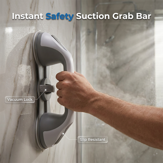 🔥50% OFF! Drill-Free Suction Grab Bar🚿 No Drilling! Instant Safety Support!