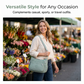 Lightweight Multi-Pocket Nylon Crossbody Bag