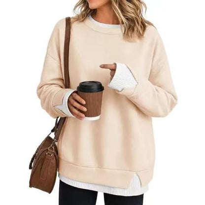 🌻💗Women's Loose Faux Two-Piece Sweatshirt ✨