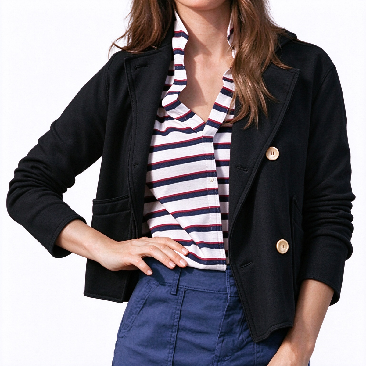 Classic Solid Color Outerwear