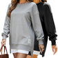 🔥2025 HOT SALE🔥 Long Sleeve Pullover Zipper Slit Casual Sweatshirt Dress