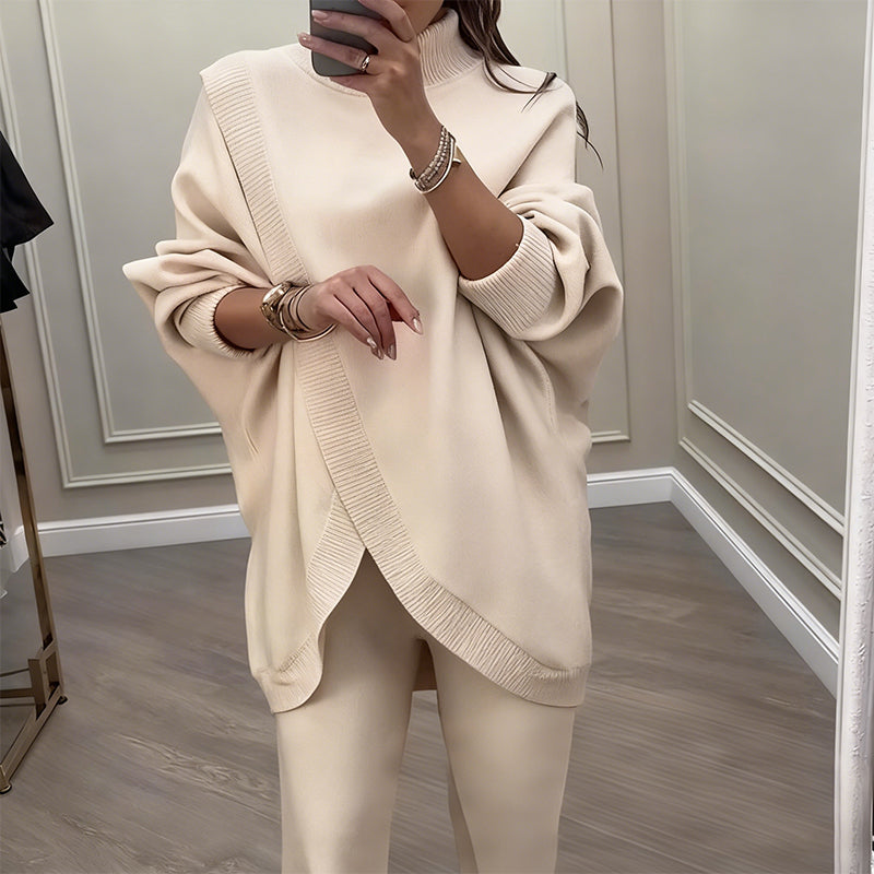 🎁Winter Hot Sale 59% OFF💝Women's 2-piece set – Asymmetrical sweater + Wide-Leg pants