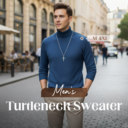 ⏳ 2026 Hot Sale!  ⏰Men's Solid Color Premium Turtleneck Sweater👔