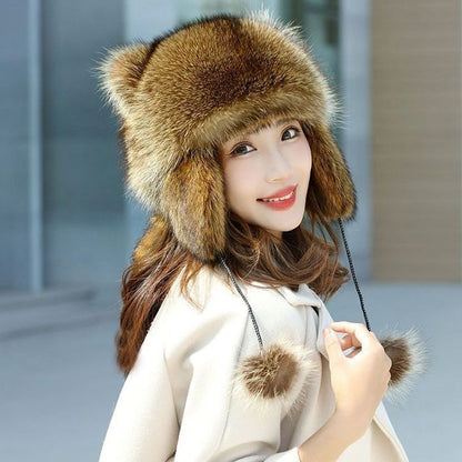 ⏳Time-Limited Special⏰ Raccoon Tail Fur Parent-Child Plush Hat