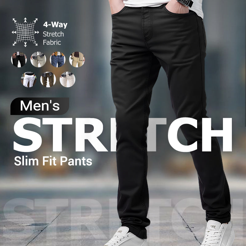 🖤 LAST DAY: 50% OFF! 🖤 Men’s Casual Slim-Fit Solid Color Pants+Belt ❄️