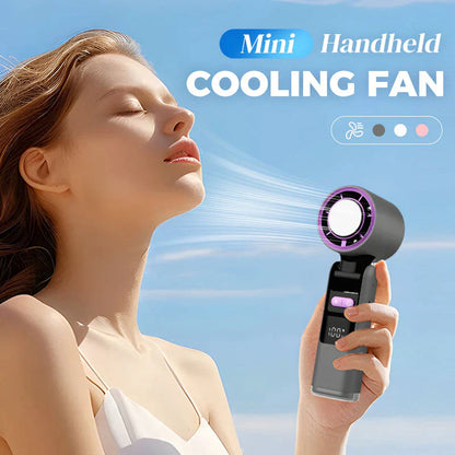 ❄️💨 Handheld Cooling Fan with Ice Mist – 3-speed settings, mist cooling✅