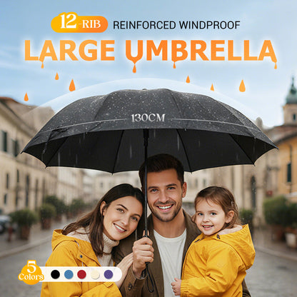 🎁50% OFF⏳12-Rib Large Foldable Windproof Umbrella