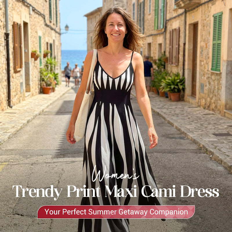 LUNE Printed Maxi Cami Dress