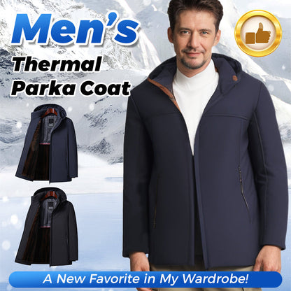 Men’s Thermal Thick Hooded Parka Coat -🧥🔥Windproof, Water-resistant, Maintains body temperature!