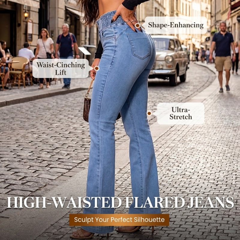👖 Stretch High-Waist Flare Jeans – Gentle tummy support that hugs your curves. Soft stretch denim, easy to move in. Flattering for every shape. 👵🌸