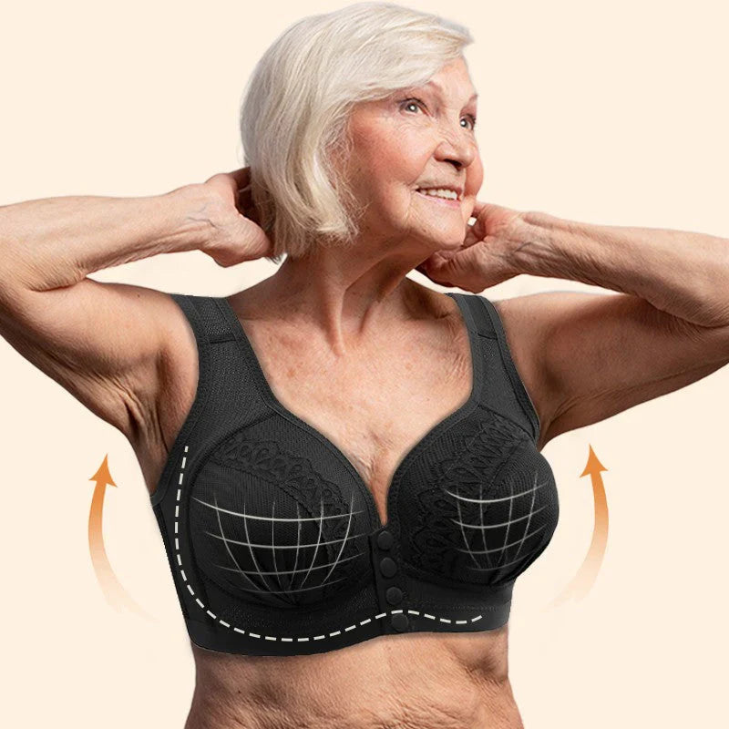 📢📢50% OFF!!⏰⏰Front Button Breathable Skin-Friendly Cotton Bra
