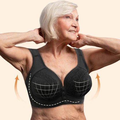 📢📢50% OFF!!⏰⏰Front Button Breathable Skin-Friendly Cotton Bra