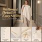 Women's Cozy Asymmetrical Poncho with Button Details