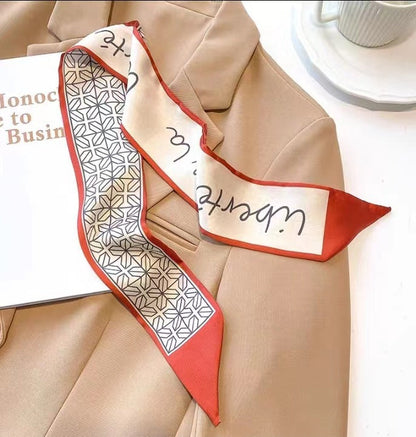 🌸 Elegant Double-Layer Silk Scarf